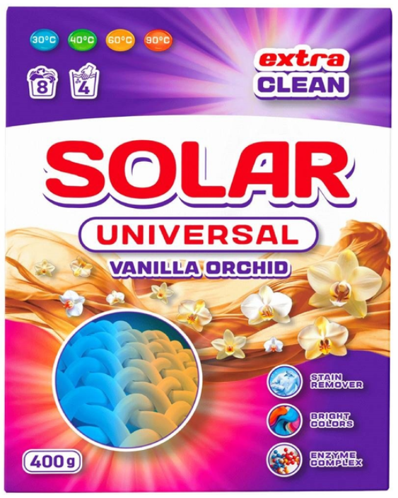 SOLAR Порошок для прання Universal Vanilla Orchid для руч. та автом. прання, 400 г